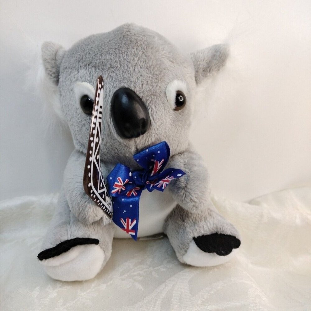 Boom Upkoala Bear With Boomerang Stuffed Animal Excellent Condition 7"
